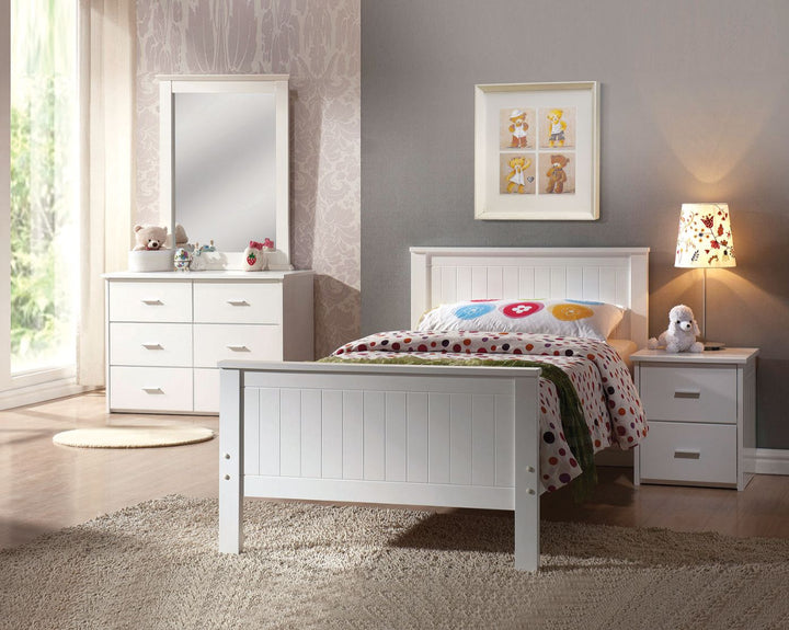 ACME Bungalow White Twin Bed Model 30025T - MONAVILLA