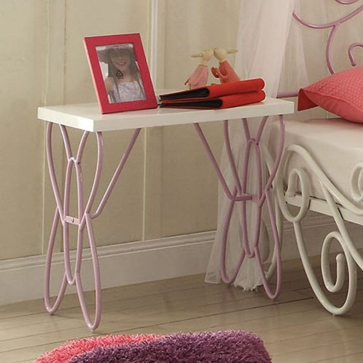 ACME Priya II White & Light Purple Nightstand Model 30538 - MONAVILLA