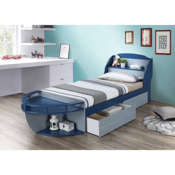 ACME Neptune II Gray & Navy Twin Bed Model 30620T - MONAVILLA