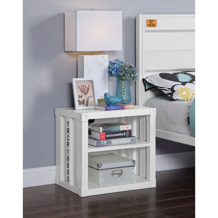 ACME Cargo White Nightstand Model 35907 - MONAVILLA