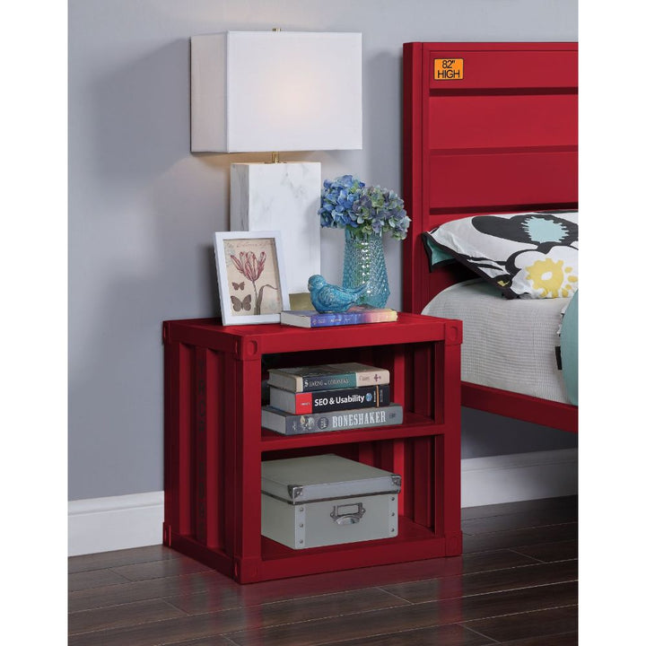 ACME Cargo Red Nightstand Model 35951 - MONAVILLA