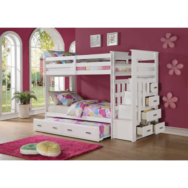 ACME Allentown White Twin/Twin Bunk Bed & Trundle Model 37370 - MONAVILLA