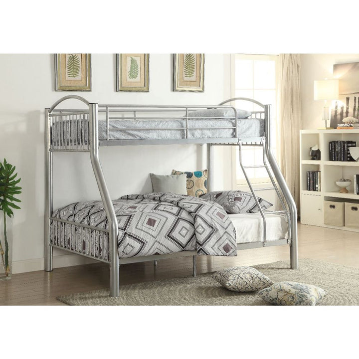 ACME Cayelynn Silver Twin/Full Bunk Bed Model 37380SI - MONAVILLA