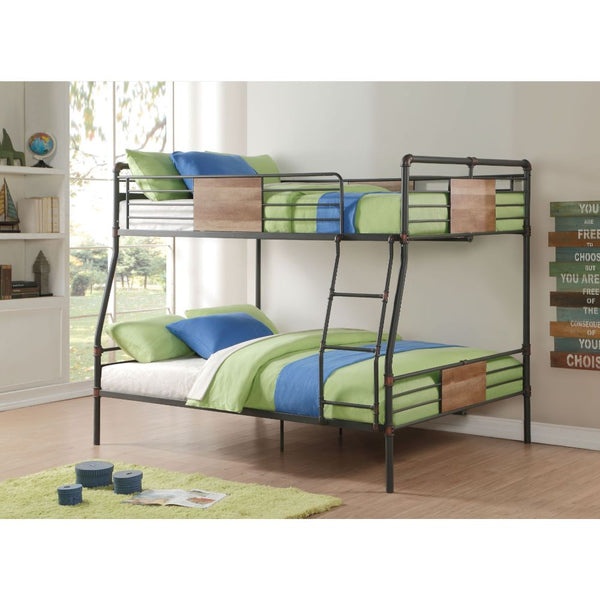 ACME Brantley Sandy Black & Dark Bronze Hand-Brushed Bunk Bed Model 37725 - MONAVILLA