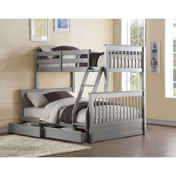 ACME Haley II Gray Twin/Full Bunk Bed Model 37755 - MONAVILLA