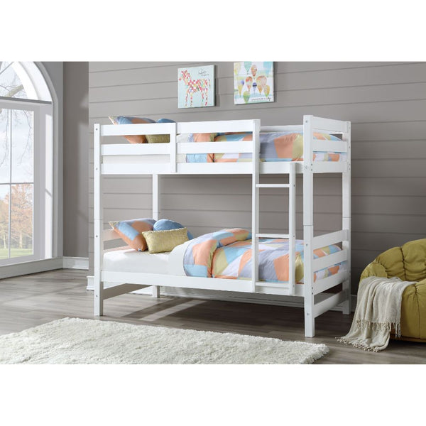 ACME Ronnie White Twin/Twin Bunk Bed Model 37785 - MONAVILLA