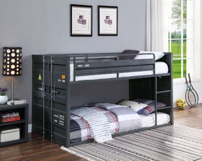 ACME Cargo Gunmetal Finish Twin/Twin Bunk Bed Model 37815 - MONAVILLA