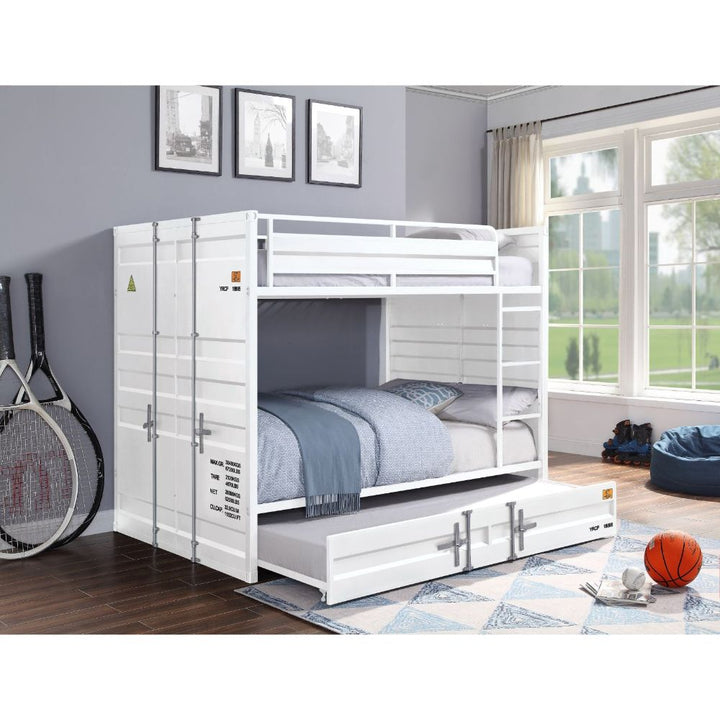 ACME Cargo White Finish Cargo Bunk Bed Model 37885 - MONAVILLA