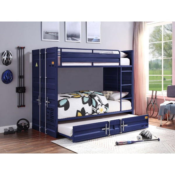 ACME Cargo Blue Twin/Twin Bunk Bed Model 37900 - MONAVILLA