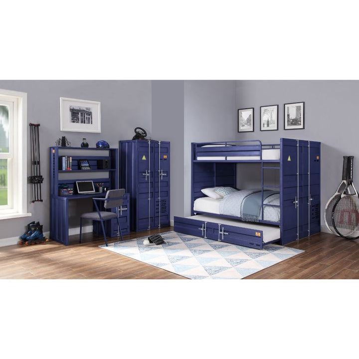 ACME Cargo Blue Twin/Twin Bunk Bed Model 37900 - MONAVILLA