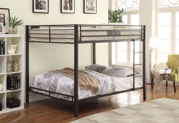 ACME Kaleb Sandy Black Queen/Queen Bunk Bed Model 38015 - MONAVILLA