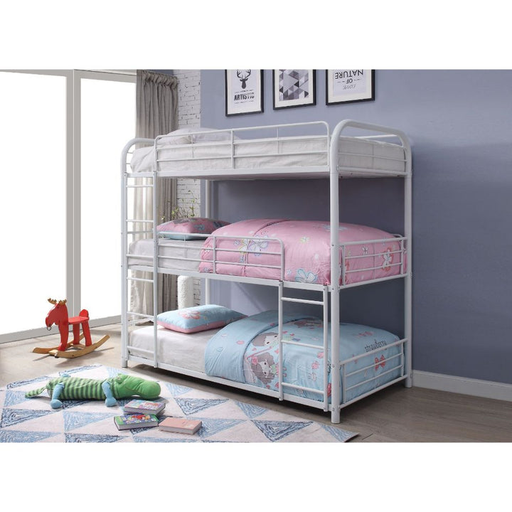 ACME Cairo White Triple Bunk Bed - Full Model 38115 - MONAVILLA