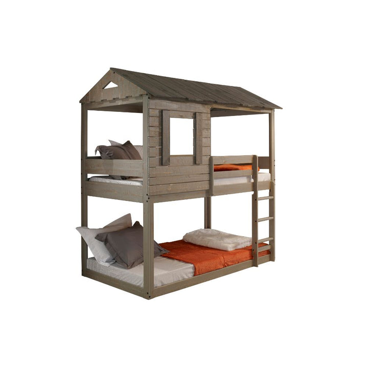 ACME Darlene Rustic Gray Twin/Twin Bunk Bed Model 38140 - MONAVILLA