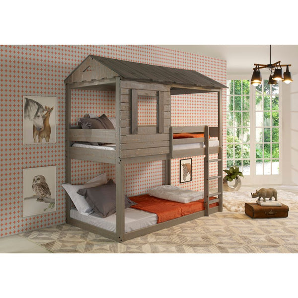 ACME Darlene Rustic Gray Twin/Twin Bunk Bed Model 38140 - MONAVILLA