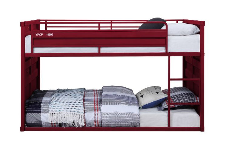 ACME Cargo Red Finish Twin/Twin Bunk Bed Model 38280 - MONAVILLA