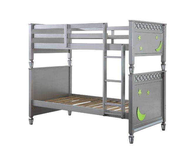 ACME Valerie Silver Finish Twin/Twin Bunk Bed Model 38325 - MONAVILLA