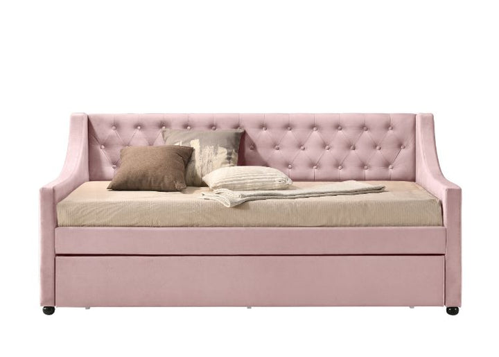 ACME Lianna Pink Velvet Twin Daybed Model 39380 - MONAVILLA