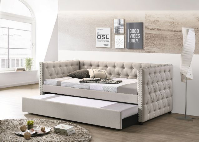 ACME Romona Beige Fabric Twin Daybed Model 39440 - MONAVILLA