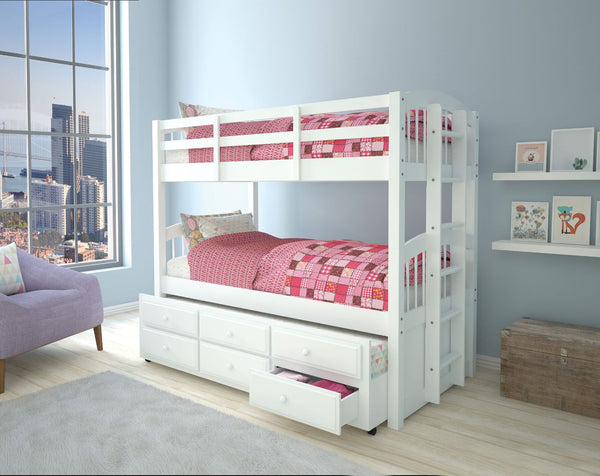 ACME Micah White Twin/Twin Bunk Bed & Trundle Model 39995 - MONAVILLA