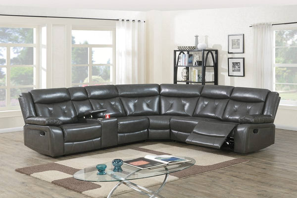 Poundex 3 Piece Manual Reclining Sectional Model F8750 - MONAVILLA