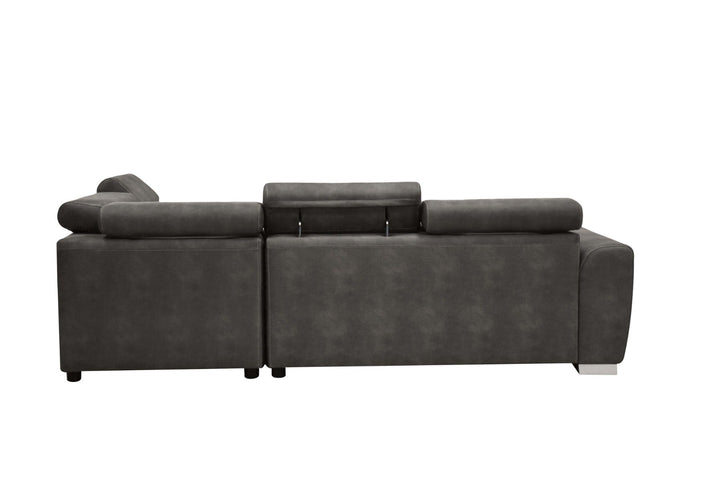 ACME Thelma Gray Polished Microfiber Sectional Sofa Model 50275 - MONAVILLA