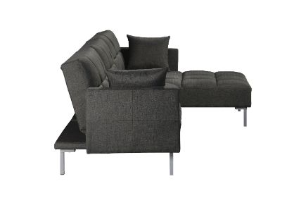 ACME Duzzy Dark Gray Fabric Sectional Sofa Model 50485 - MONAVILLA