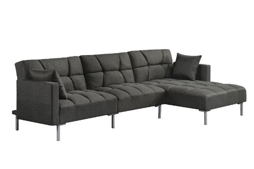 ACME Duzzy Dark Gray Fabric Sectional Sofa Model 50485 - MONAVILLA