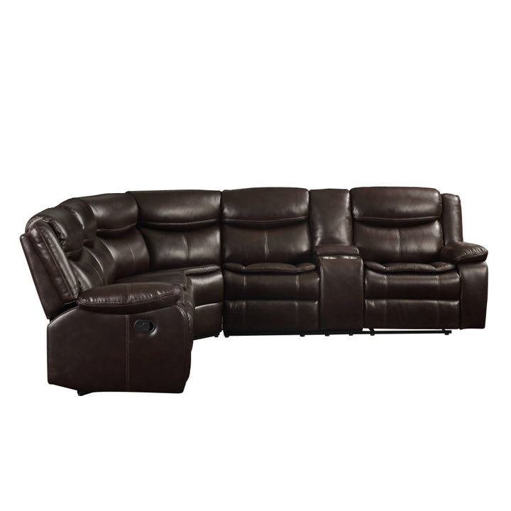 ACME Tavin Espresso Leather-Aire Match Sectional Sofa Model 52545 - MONAVILLA