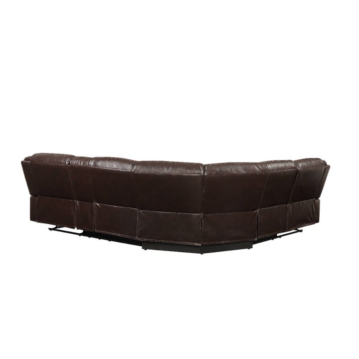 ACME Tavin Espresso Leather-Aire Match Sectional Sofa Model 52545 - MONAVILLA