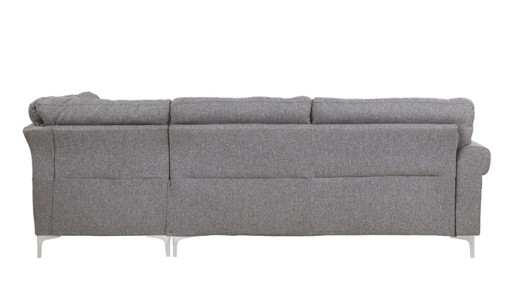 ACME Melvyn Gray Fabric Sectional Sofa Model 52755 - MONAVILLA