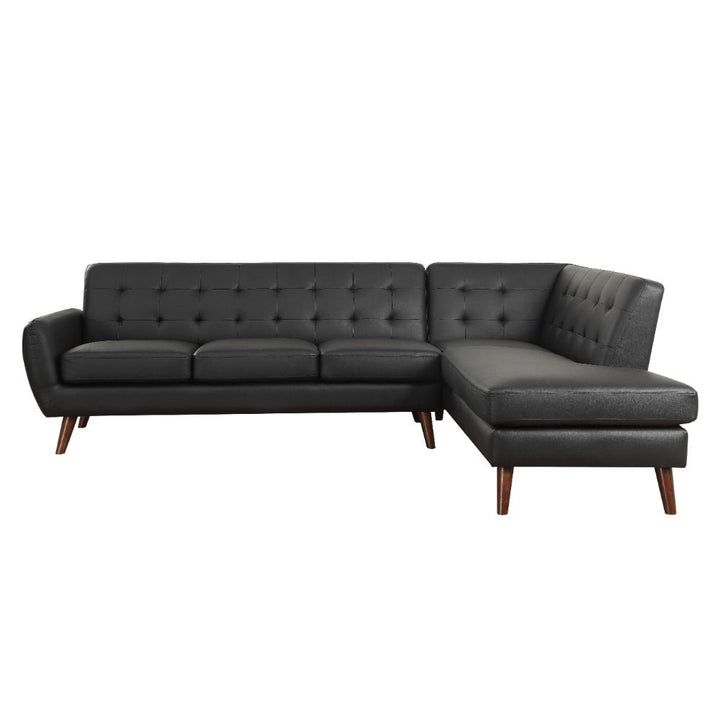 ACME Essick II Black PU Sectional Sofa Model 53040 - MONAVILLA