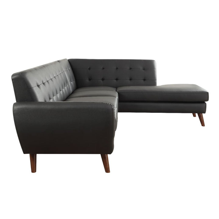 ACME Essick II Black PU Sectional Sofa Model 53040 - MONAVILLA