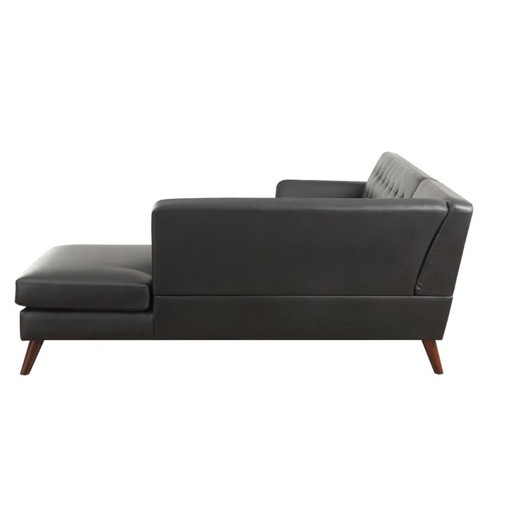 ACME Essick II Black PU Sectional Sofa Model 53040 - MONAVILLA