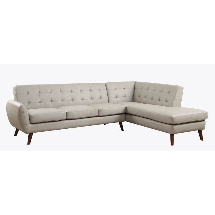 ACME Essick II Gray PU Sectional Sofa Model 53045 - MONAVILLA