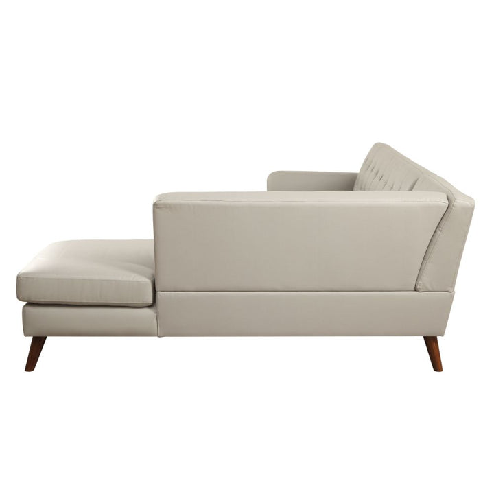 ACME Essick II Gray PU Sectional Sofa Model 53045 - MONAVILLA