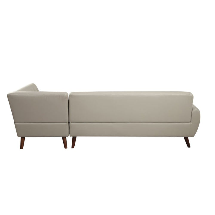 ACME Essick II Gray PU Sectional Sofa Model 53045 - MONAVILLA