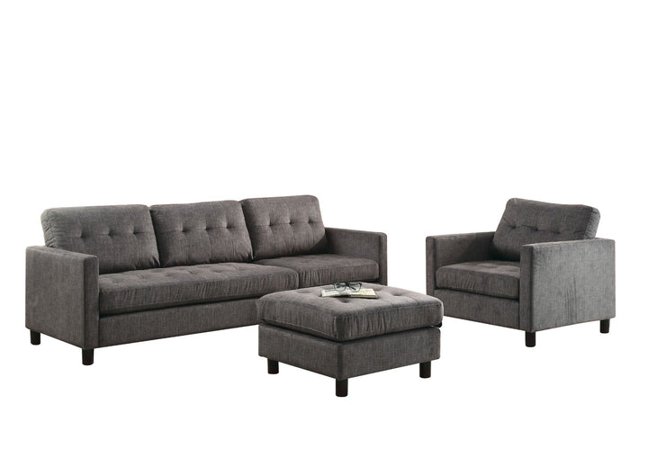 ACME Ceasar Gray Fabric Sectional Sofa Model 53315 - MONAVILLA