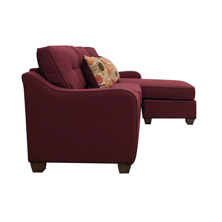 ACME Cleavon II Red Linen Sectional Sofa Model 53740 - MONAVILLA