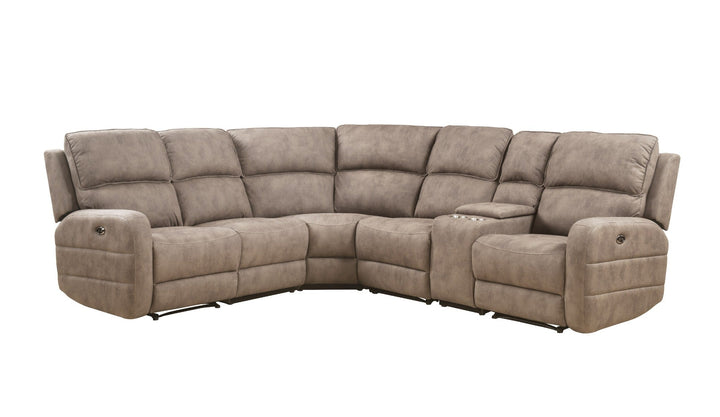 ACME Olwen Mocha Nubuck Sectional Sofa Model 54590 - MONAVILLA