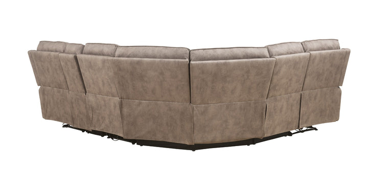 ACME Olwen Mocha Nubuck Sectional Sofa Model 54590 - MONAVILLA