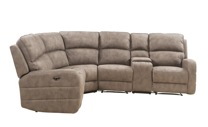 ACME Olwen Mocha Nubuck Sectional Sofa Model 54590 - MONAVILLA