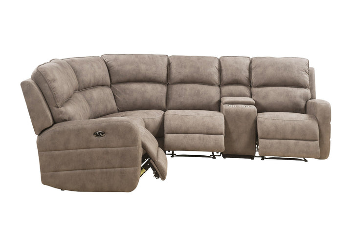 ACME Olwen Mocha Nubuck Sectional Sofa Model 54590 - MONAVILLA