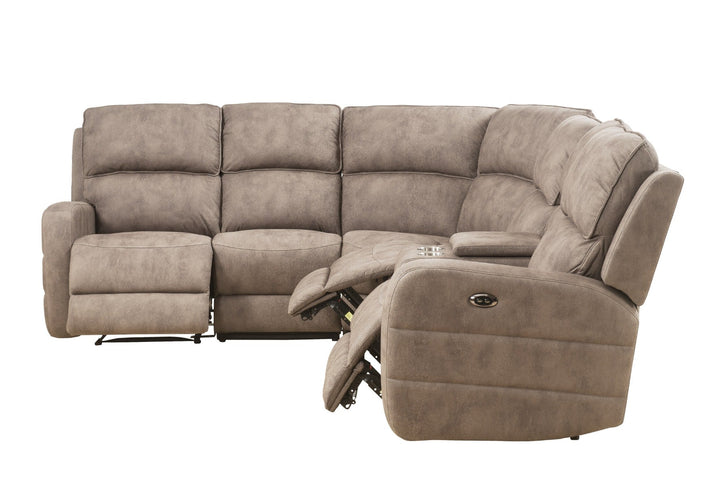 ACME Olwen Mocha Nubuck Sectional Sofa Model 54590 - MONAVILLA