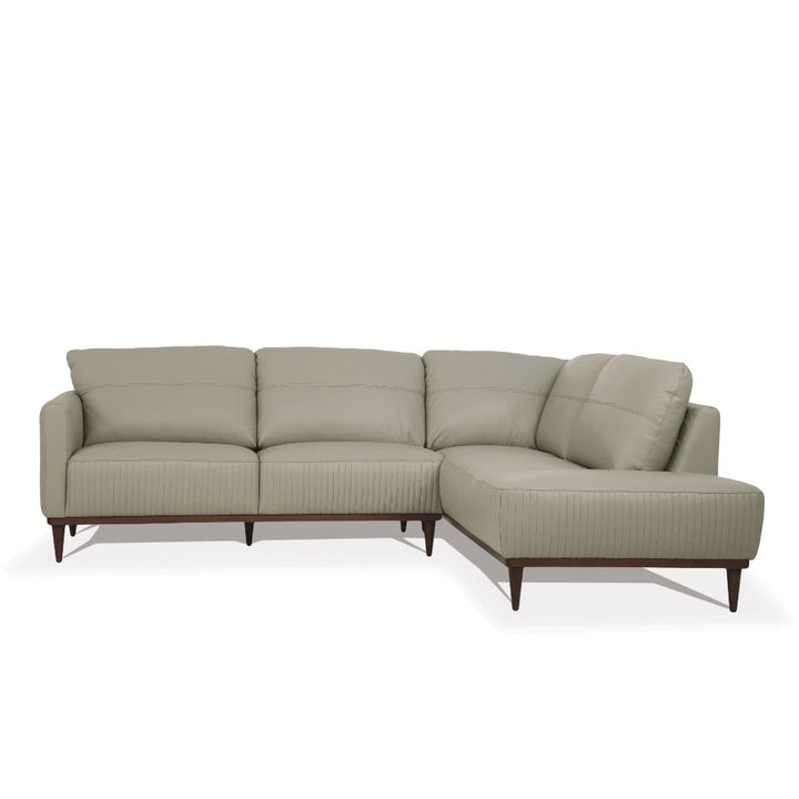 ACME Tampa Airy Green Leather Sectional Sofa Model 54975 - MONAVILLA