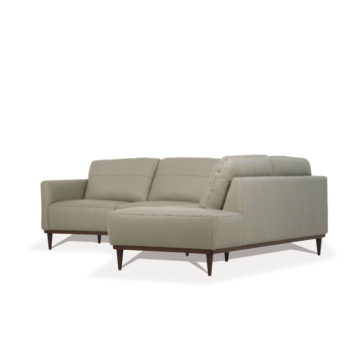 ACME Tampa Airy Green Leather Sectional Sofa Model 54975 - MONAVILLA