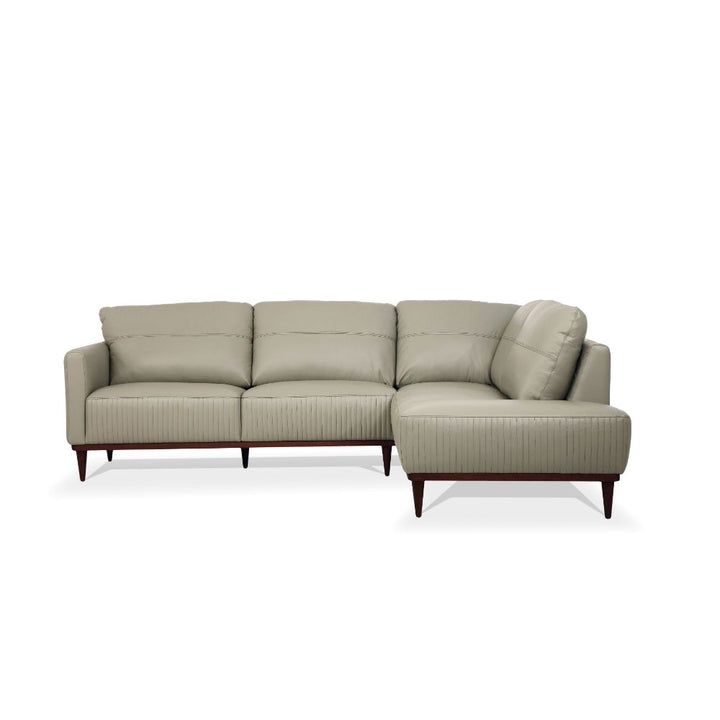 ACME Tampa Airy Green Leather Sectional Sofa Model 54975 - MONAVILLA