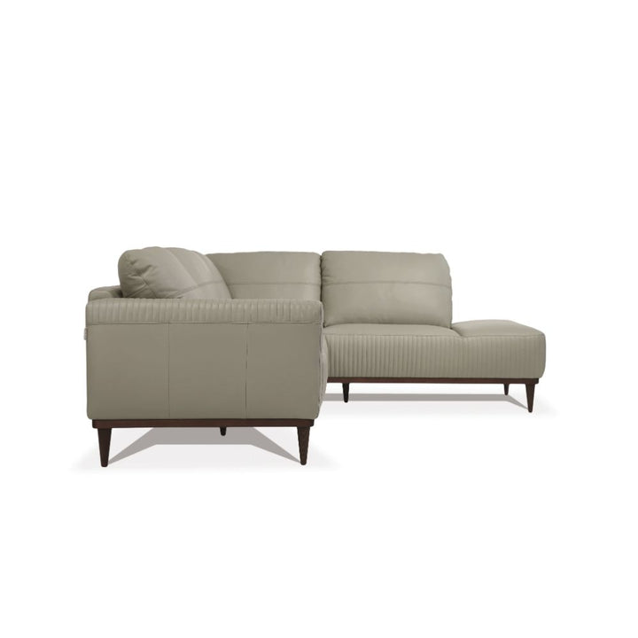 ACME Tampa Airy Green Leather Sectional Sofa Model 54975 - MONAVILLA