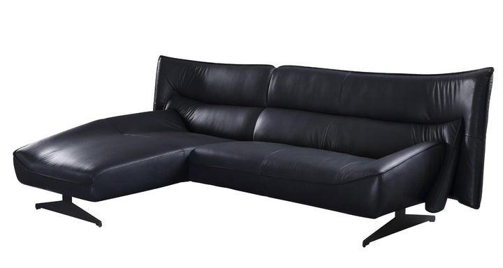 ACME Maeko Dark Gray Top Grain Leather Sectional Sofa Model 55060 - MONAVILLA