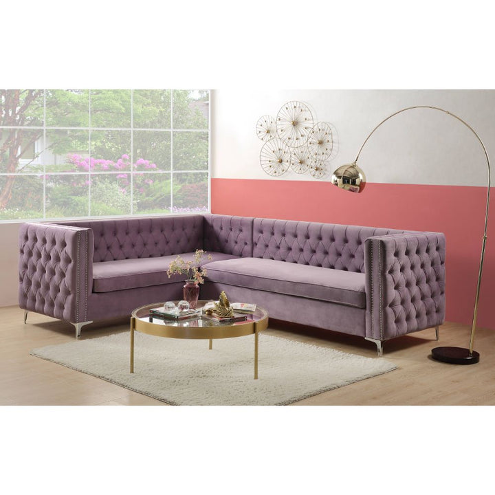 ACME Rhett Lavender Velvet Sectional Sofa Model 55500 - MONAVILLA