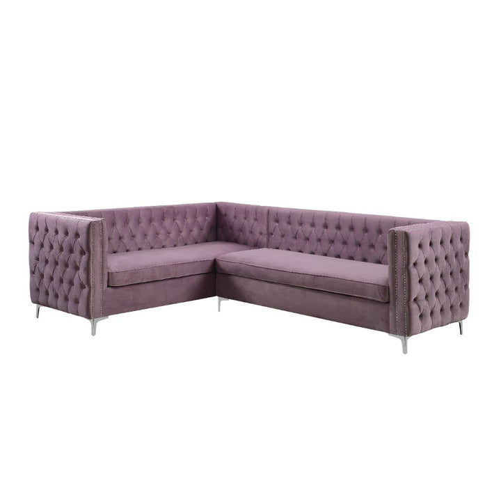 ACME Rhett Lavender Velvet Sectional Sofa Model 55500 - MONAVILLA